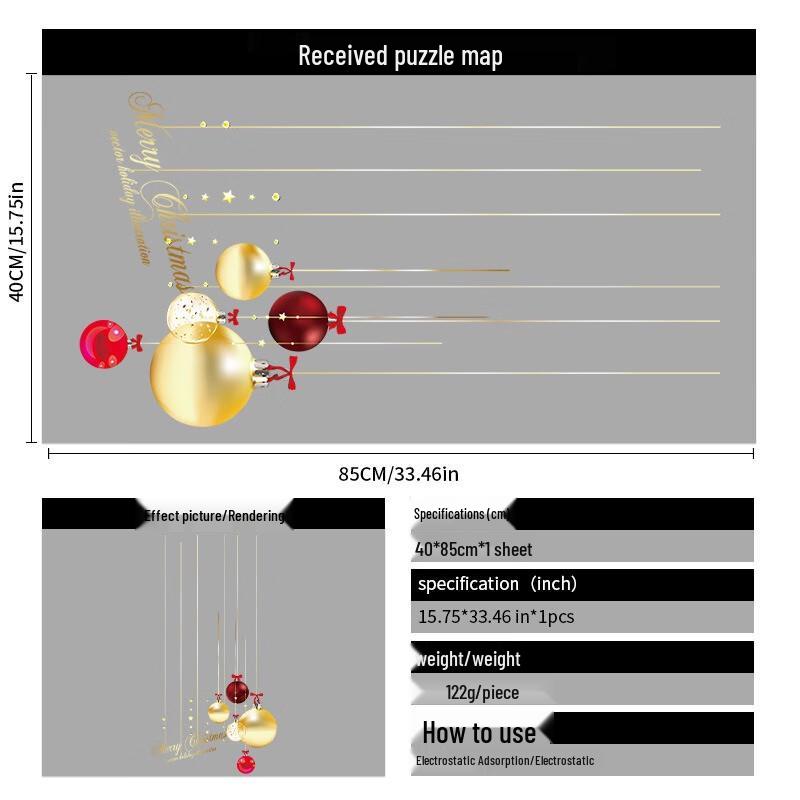 

Obboiot Christmas Static Cling Window Decals