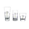 Hammered Texture Glass Cup with Daisy Pattern Creative Design for Water Juice Drinks Home Use Heat Resistant Aesthetic Gift