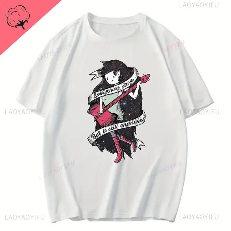 Fashion Adventure Time Cotton T Shirt Marceline The Vampire Queen Short Sleeve T-Shirt Summer O-neck Clothes Unisex Casual Tops