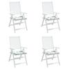 Chair Cushions 4 pcs Leaf Pattern 40 x 40 x 4 cm Fabric