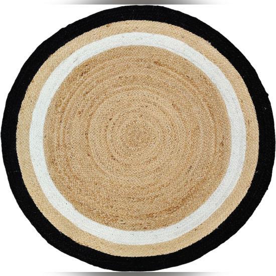Aizza Trends Indian Handmade Braided Natural Jute Floor Area Rug,Floor Carpet Rug