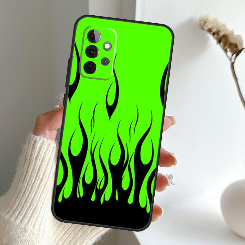 

Blue Red Flame Fire Case For Samsung Galaxy A52 A32 A12 A16 A26 A36 A56 A15 A35 A55 A34 A54 A13 A33 A53 A17 A06 Samsung A52