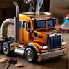 1Pcs Creative Semi-trailer Truck Shaped Coffee Cup Business Gifts Hot Sale Resin Home Decoration Semi-Truck Water Mugs Ornament