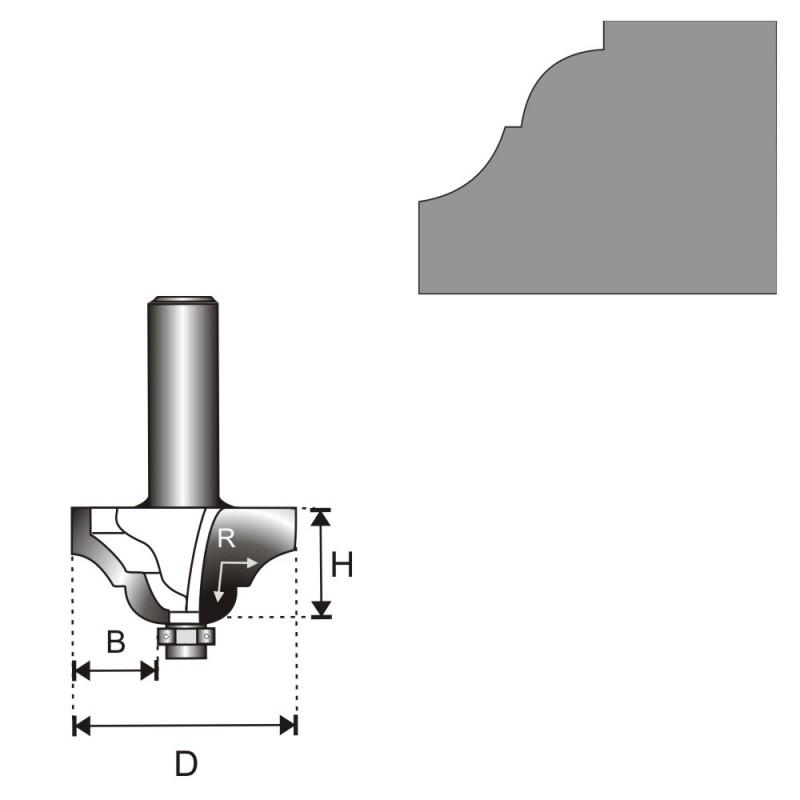 2*Roman Milling Cutter With Bearing T12D41.3 H18.3 R7.2 B16.1Mm - Ded07F173C