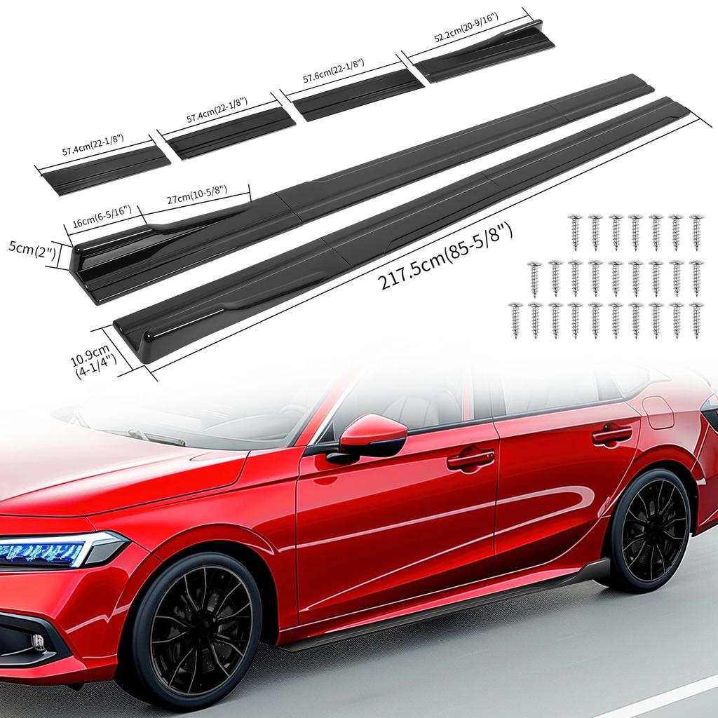86.6“ Side Skirt Universal For BMW F10 5 Series 535i 528i M Sport 2011-2016 Extension Body Kit Apron Winglet Car Accessories