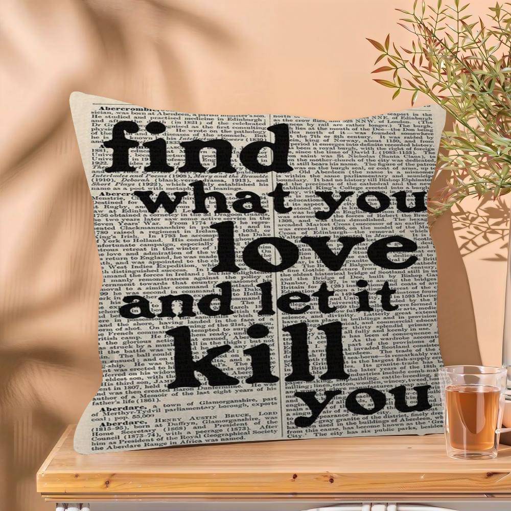 Humorous Slogan Nice Bum Cartoon Prints Pillow Cover Design Cushion Cover Decor Holiday Decorati