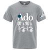 2026 Unisexs Ado World Tour Logo Print Summe Casual Solid Color Short Sleeve Tops OversizedONeck Pullover Street Unisexs TShirts