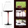 2PCS Red Pulled Stem Crystal Wine Goblet Handmade Personality Red Wine Glass Tasting Cup Home Bar Wedding Party Using