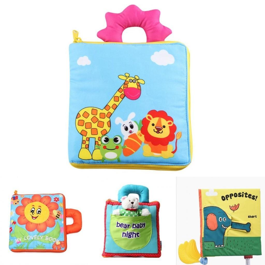 Neues Stoffbuch für Kinder Reißfestes Blumen-Spielzeug Stoffbuch Baby-Spielzeug Frühpädagogisches Stoffbuch