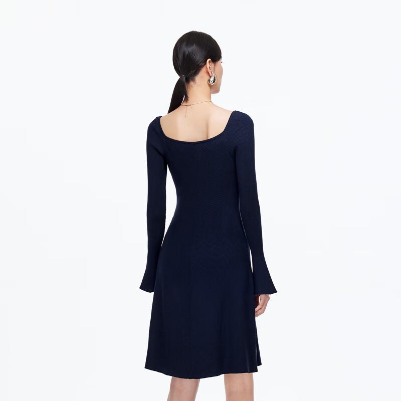 VEROMODA Elegant Flare Sleeve A-Line Knit Dress