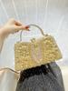 Diamond-Studded Women's Crossbody Evening Bag - Shiny Single Shoulder Handbag for Banquets and Social Events