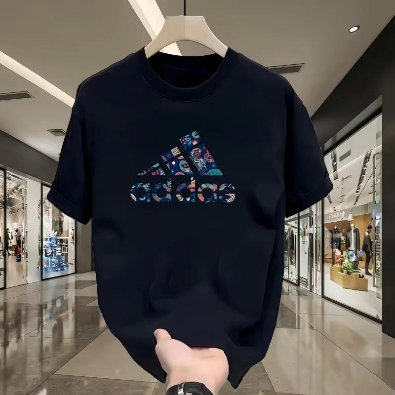 2025 Summer Men's T-shirt Short Sleeve Pure Cotton T-shirt Summer Slim Fit Full Cotton Half Sleeve Round Neck Breathable Trend