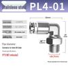 Zhuo Ji 304 Stainless Steel Pneumatic Quick Connect Fittings - PL8-02/4-M5/6-01/10-03 Thread