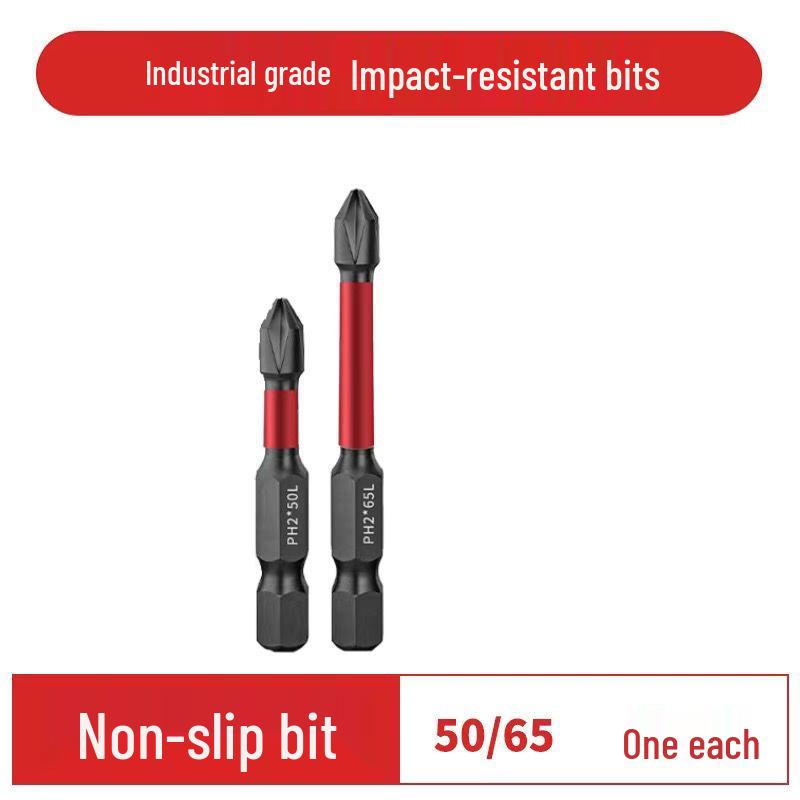 Tungsten Steel Non-Slip Magnetic Phillips Screwdriver Bits - Impact-Resistant and Super Hard for Electric Drills