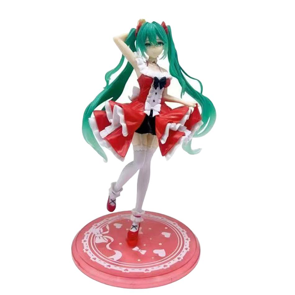 New Hatsune Miku Anime Figure Wonderland Pvc Model Action Toy Thumbelina Ver. Desktop Decoration Dolls Ornaments Collection Gif