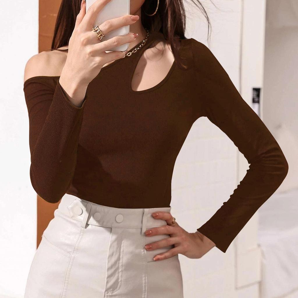 JKAASHDK Women's Fashion Casual Solid Color Print Spring Autumn Long Sleeve Blouses & Shirts