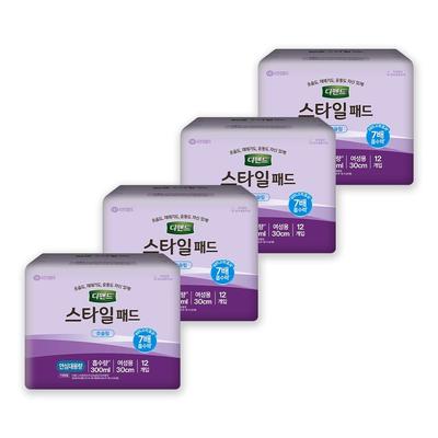 Depend Style Pad Ultra Slim L 12ct X 4pk