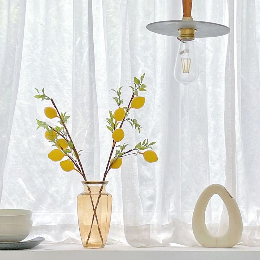 Green Plants Artificial Lemon Branch Plastic Fake Plants  Restaurant Hotel Decoration