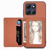 For Motorola Moto G86 5G Case RFID Blocking Carbon Fiber Leather Phone Back Cover with Card Holder