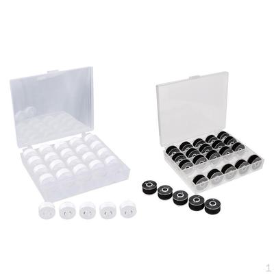 50 Pièces Fil à Coudre Polyester Bobines avec Boîte en Plastique