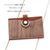 ID Card Holder ID Case ID Holder Commuter Pass Case Genuine Leather Natural Wood Wood Leather Made In Japan Mustard Men's Women's