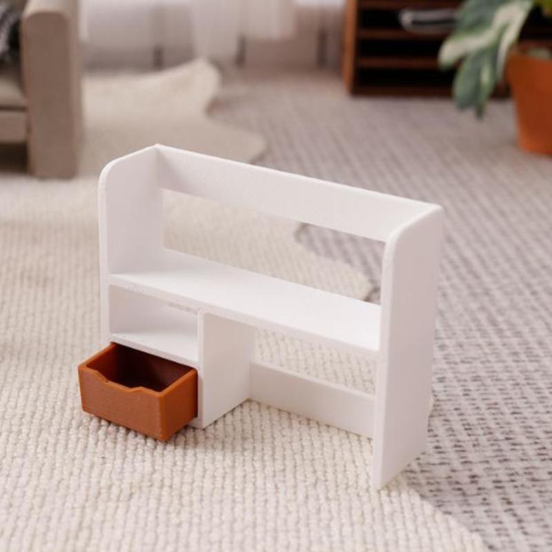1Pcs 1:12 Scale Dollhouse Miniatures Furniture Storage Rack Organizing Shelf Dolls Accessories Scenery Model Toy