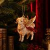 Winter Wonderland Party Supplies 2D Flat Christmas Sheep Hanging Ornament with Lanyard, Acrylic Indoor Holiday Decorations Tree Pendant for