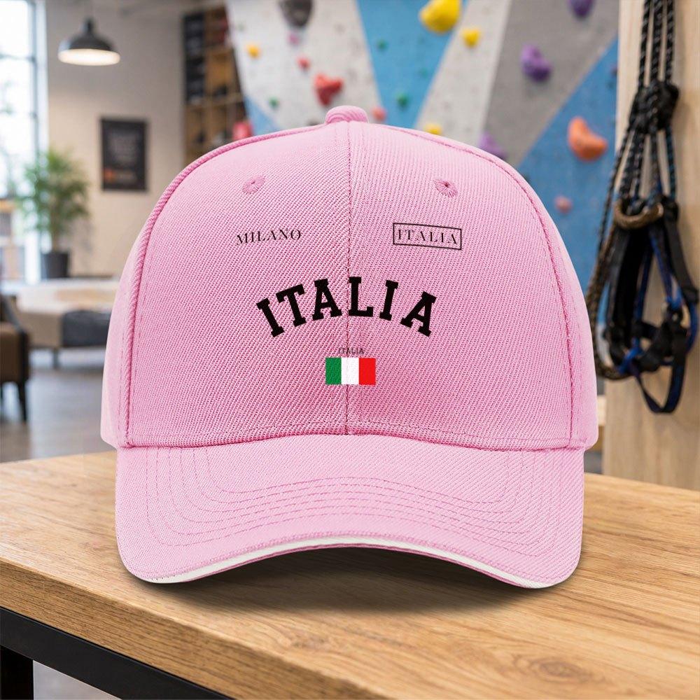 1 pièce Nouveau Casquette de Baseball Sandwich Design Milano Italien Casquette de Baseball Fashionable Casquette à Visière Plate Parfaite Pour la Course à Pied le Fitness l'Extérieur
