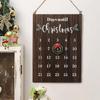 Kids Participatory Christmas Clock Calendar Sustainable Wood Wall Suspended Easy Arrange Plan