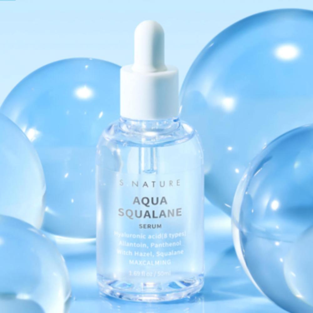 

S-NATURE Aqua Squalane Serum 100ml - Jumbo Size Intensive Hydrating & Barrier Repair Glow Serum
