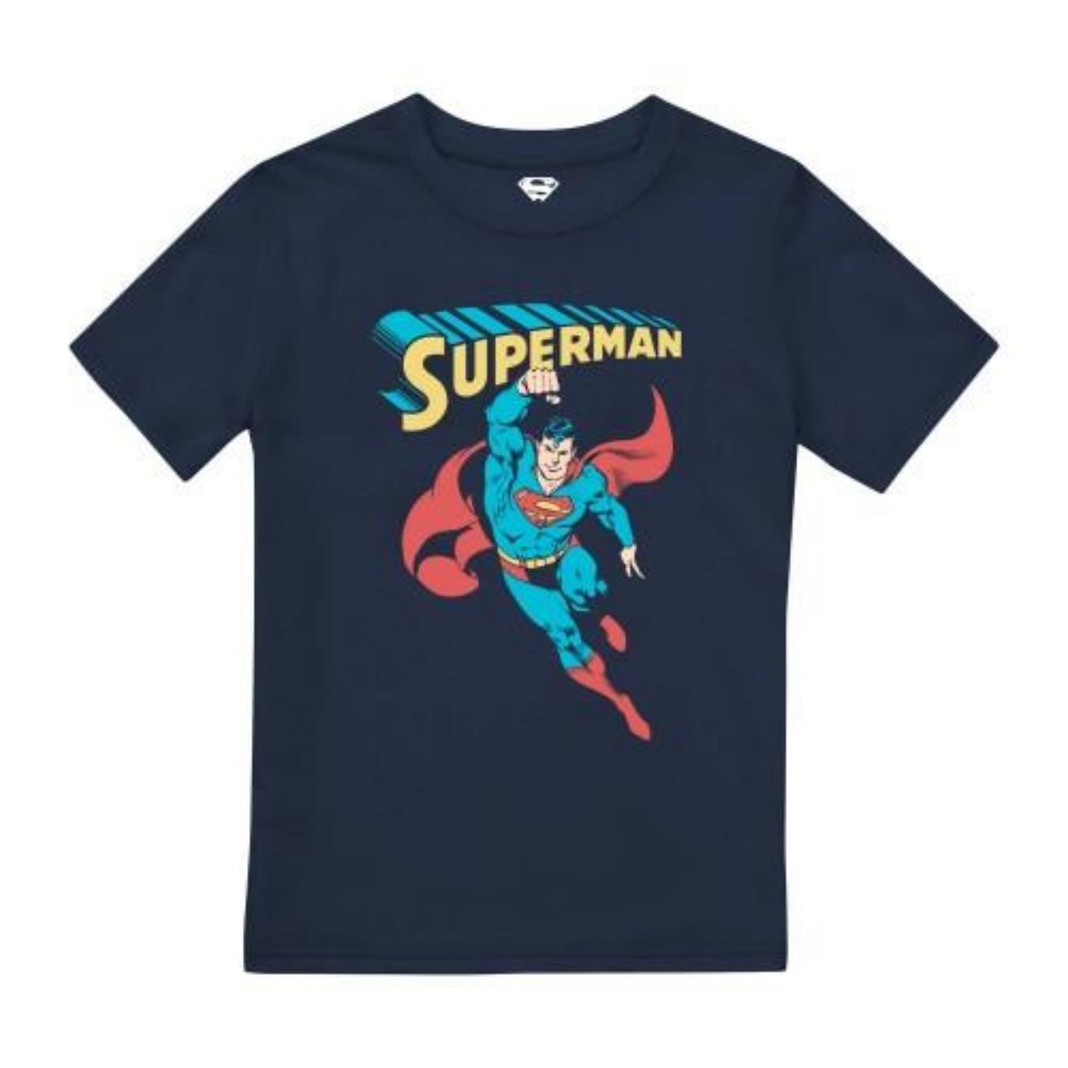 SUPERMAN Boys Superhero T-Shirt S чёрный