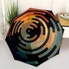 1pc Spiral Pattern Automatic Open 8-Rib Windproof Umbrella, Travel & Commuting, Suitable for All Seasons