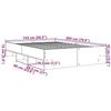VidaXL Cadre de lit gris béton 140x200 cm bois d'ingénierie, meuble de chambre à coucher, lit double, sommier, lit, cadre de 3295656