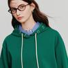 Women's Loose Fit Embroidered Hooded Sweatshirt