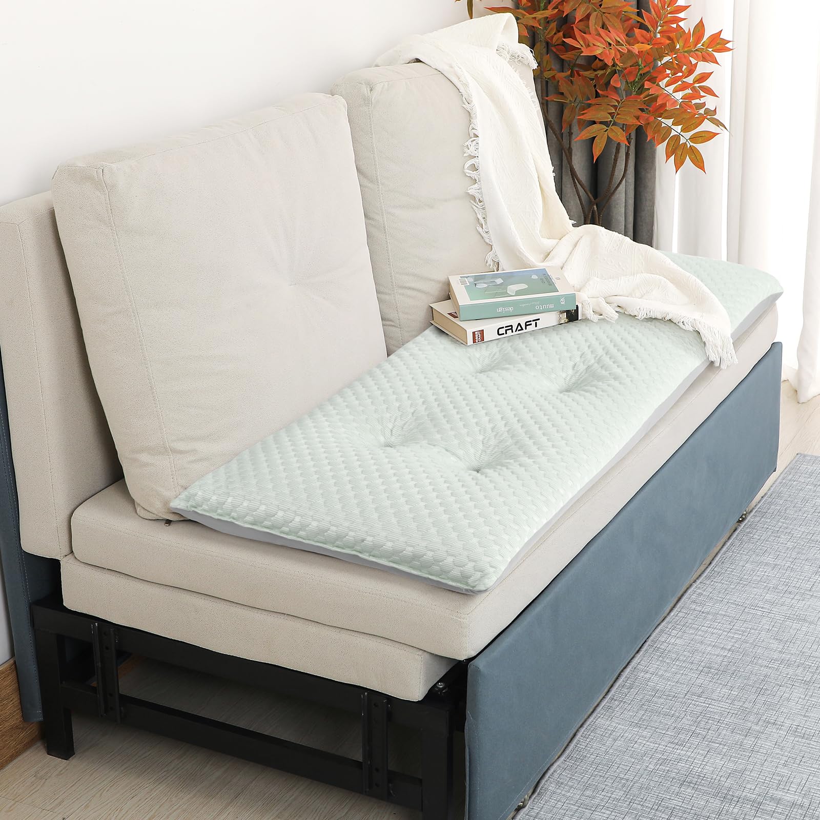 

JEMA Gemma Rogue Подушка для сиденья Дзабутон Длинная подушка Длинная свободная подушка для сиденья Подушка для сна Длинная подушка для отдыха Декорация комнаты на диване Светло-зеленый