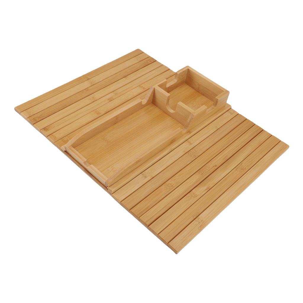 Sofa Arm Tray Wood Double Use Removable Foldable Couch Armrest Table for Drinks Snacks