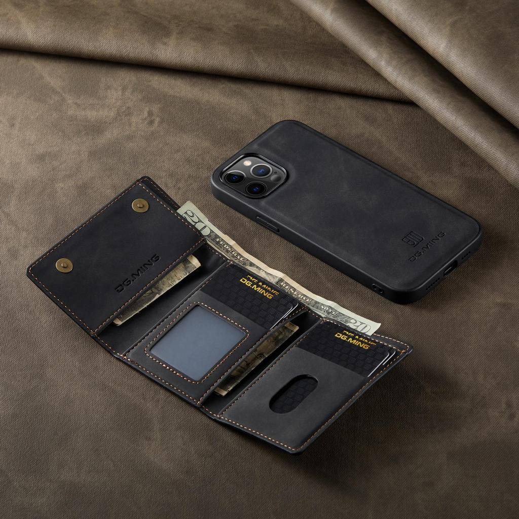 thumbnail image 2 of Magnetic Phone Wallet For IPhone 12-15 & Pro Models - 3-in-1 Card Holder With Stand (Gray) 2 of 13