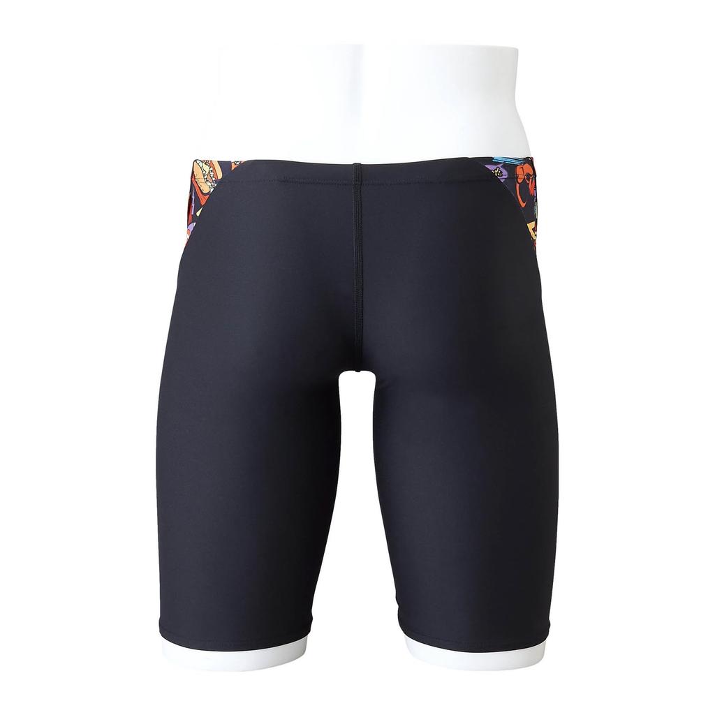 Mizuno Exersuit Half Spats for Competitive and Training Swimwear Men's N2MBA588, Black/Monotone,