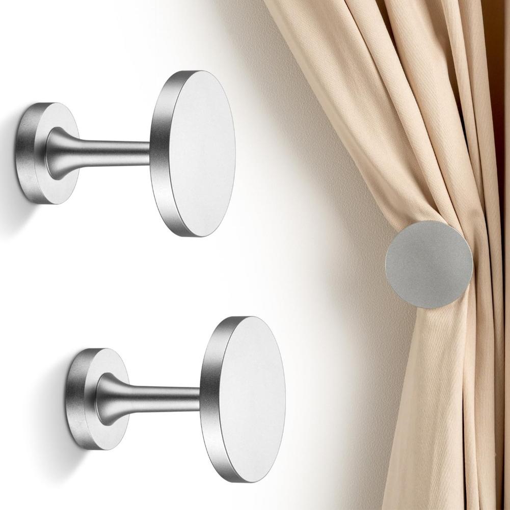 

2 Pack Metal Curtain Holdbacks for Securing Curtains with Robust Construction and Complete Installation Components for Walls