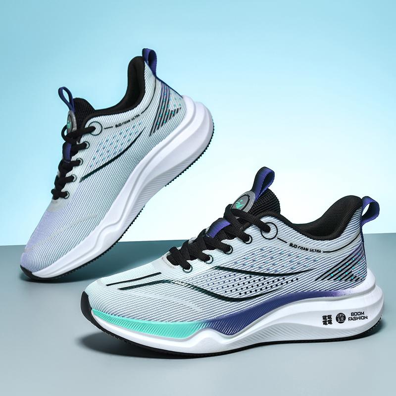 Herrenschuhe Sommer atmungsaktiv ultraleicht Carbonplatte Laufschuhe Herren weiche Sohle Rückfederung rutschfest verschleißfest Sport