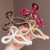 Soft Silicone Bow Hair Clip for Woman Simplicity Elegant Shark Clip Girl Ponytail Clip Hair Clamp