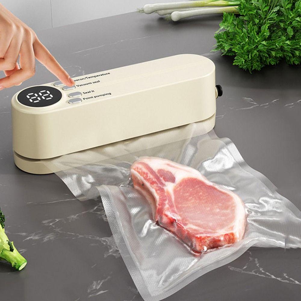 USB Charging Automatic Vacuum Sealer Compact Food Sealer Vacuum Packaging Machine  Kitchen