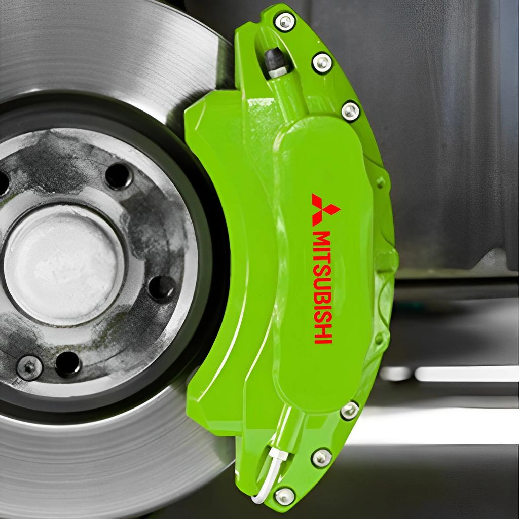 6pcs Car Wheel Caliper Stickers Vinyl Brake Decal for Mitsubishi Lancer Mirage OTO ASX L300 Montero L200 Outlander Delica Pajero