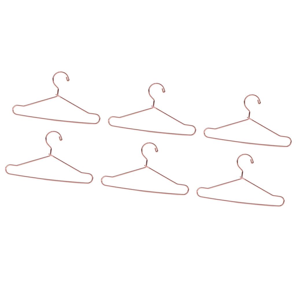 10Pcs Doll House Clothes Hanger Stainless Steel Cute Doll Garment Hanger Outfit Holders 100mm