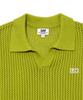 LEE Open Collar Curly Short Sleeve Knit Lime