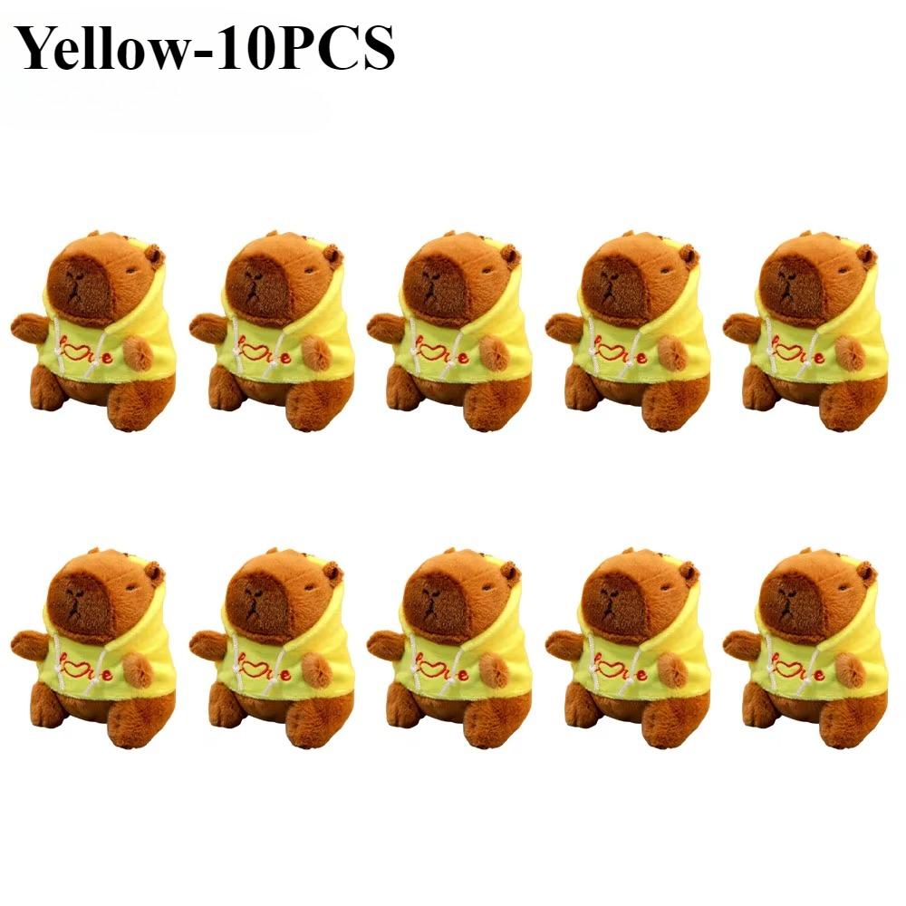 1-10PCS Cute Capybara Plush Pendant Water Dolphin Plush Toy Keychain Bag Pendant Children's Birthday Gift Holiday Party Favours