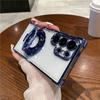 For Samsung S25 S24 S23 Ultra Luxury Holder Stand Plating Frame Transparent Phone Case For Samsung Galaxy S22 Plus A16 A53 Cover