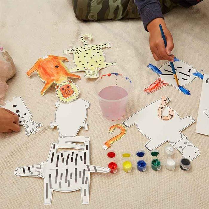 Animaux en 3D à découper et décorer - thème Safari