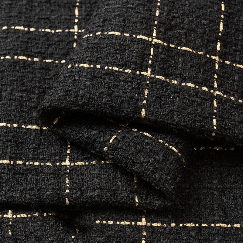 150cmx50cm Small Fragrance Woolen Cloth Fabric High-end Thick Woolen Tweed Vest Suit Coat Dress Skirt DIY Apparel Sewing Fabric