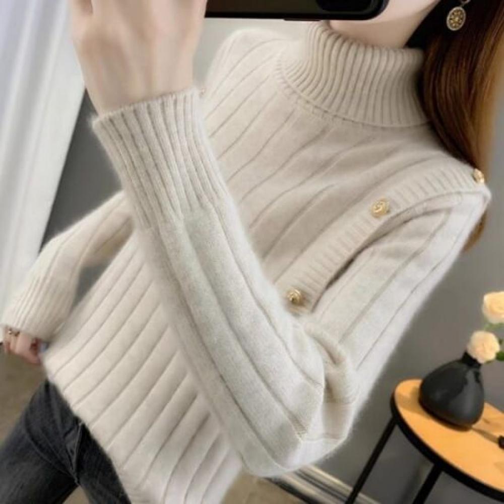 Navava Men Daily Ribbed TurTleneck Long Sleeve KniT T shirT Nk2794